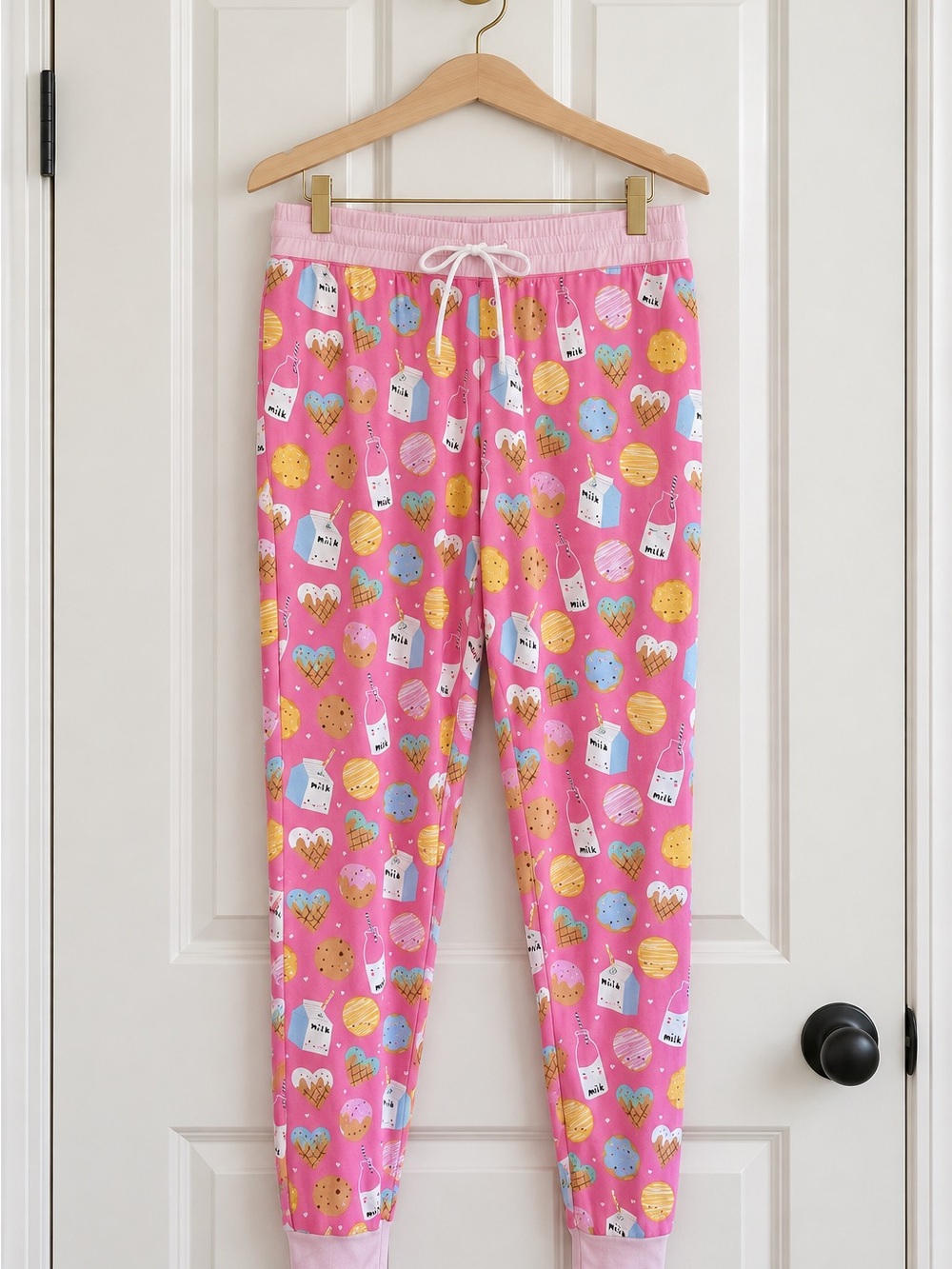 Little Sleepies Milk & Cookies Bamboo Pajama Pants Pink Women’s Small